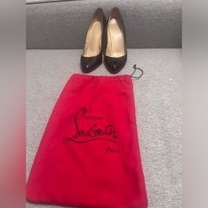 Christian Louboutin Black Patent leather pumps size 38.5. With dust bag (no box)